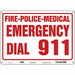 J9329 Safety Sign 10 in x 14 in Aluminum