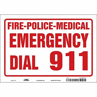 J9329 Safety Sign 7 in x 10 in Vinyl