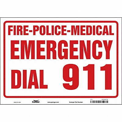 J9329 Safety Sign 10 in x 14 in Vinyl