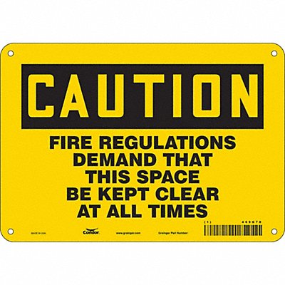 Safety Sign 7 in x 10 in Polyethylene