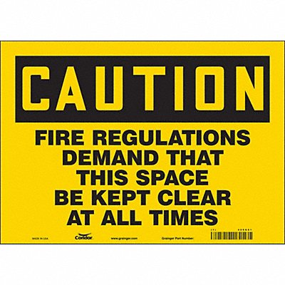 Safety Sign 10 in x 14 in Vinyl