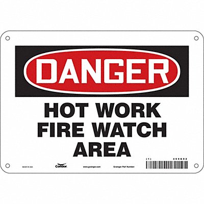 Safety Sign 7 in x 10 in Aluminum