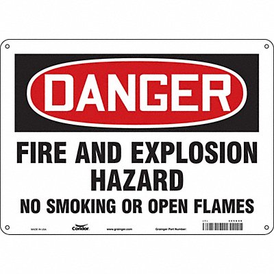 Safety Sign 10 in x 14 in Aluminum