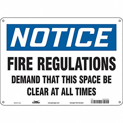 Safety Sign 10 in x 14 in Polyethylene