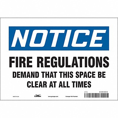 Safety Sign 7 in x 10 in Vinyl