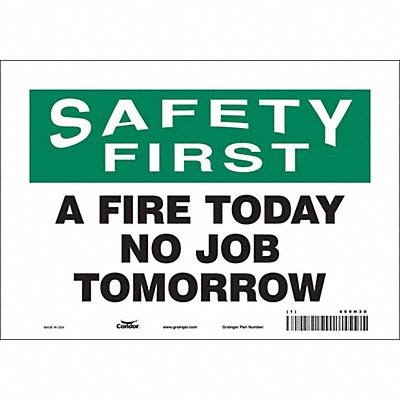 Safety Sign 7 in x 10 in Vinyl