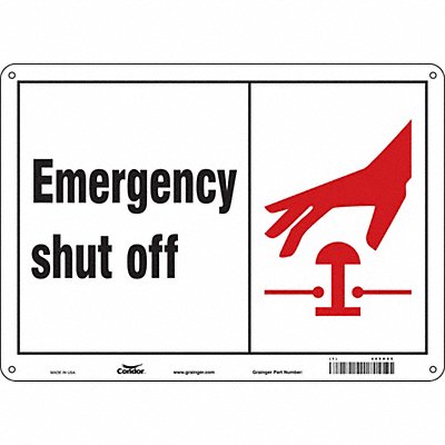 Safety Sign 10 in x 14 in Aluminum