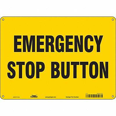 Safety Sign 10 in x 14 in Aluminum