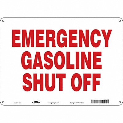 Safety Sign 10 in x 14 in Aluminum