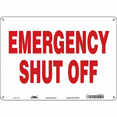 Safety Sign 10 in x 14 in Polyethylene