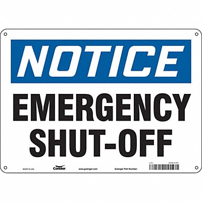 Safety Sign 10 in x 14 in Aluminum