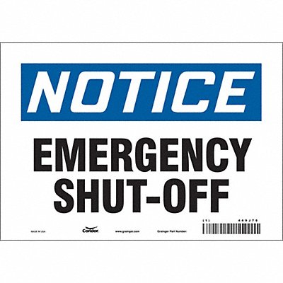 Safety Sign 7 in x 10 in Vinyl
