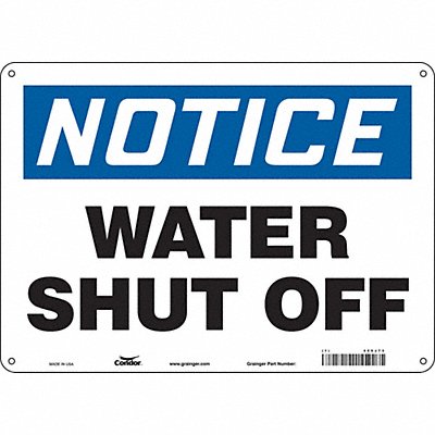 Safety Sign 10 in x 14 in Aluminum