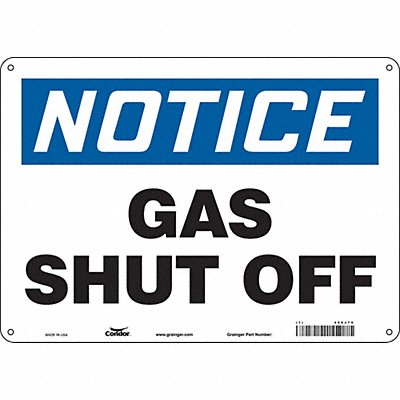 Safety Sign 10 in x 14 in Aluminum