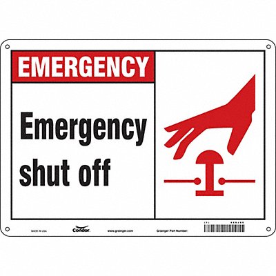 Safety Sign 10 in x 14 in Aluminum
