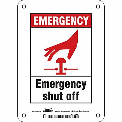 Safety Sign 7 in x 5 in Polyethylene