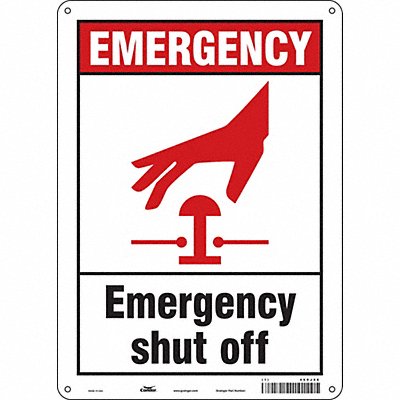 Safety Sign 14 in x 10 in Polyethylene