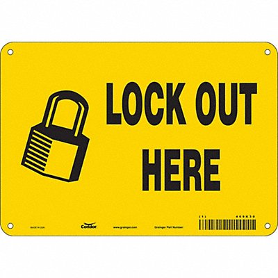 Safety Sign 7 inx10 in Polyethylene