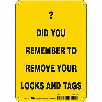 Safety Sign 10 inx7 in Aluminum