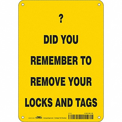 Safety Sign 10 inx7 in Polyethylene
