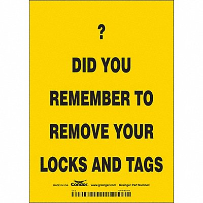 Safety Sign 7 inx5 in Vinyl