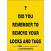 Safety Sign 7 inx5 in Vinyl