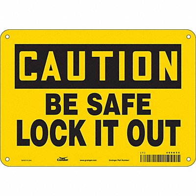 Safety Sign 7 in x 10 in Aluminum