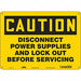 Safety Sign 10 in x 14 in Aluminum