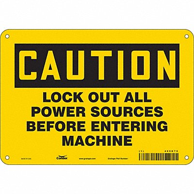 Safety Sign 7 inx10 in Polyethylene