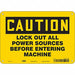 Safety Sign 7 inx10 in Polyethylene