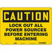 Safety Sign 10 in x 14 in Polyethylene