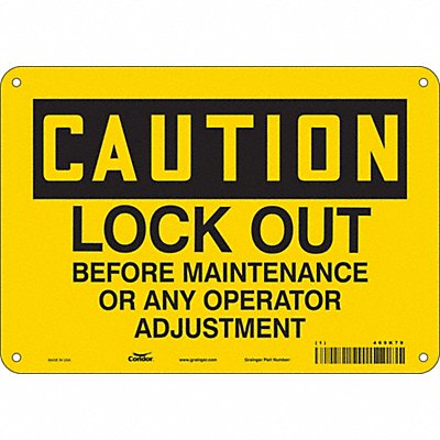 Safety Sign 7 in x 10 in Aluminum