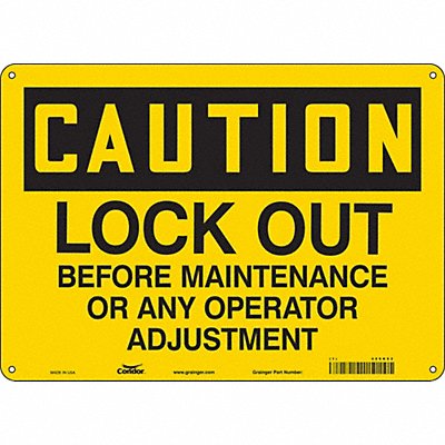 Safety Sign 10 inx14 in Polyethylene