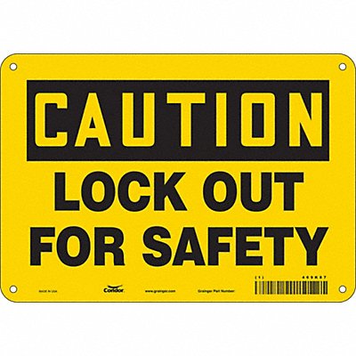Safety Sign 7 inx10 in Polyethylene