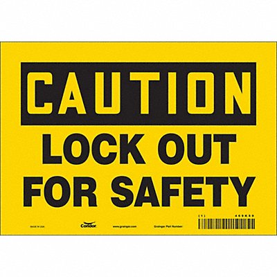 Safety Sign 7 inx10 in Vinyl