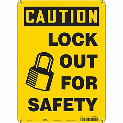 Safety Sign 14 inx10 in Polyethylene