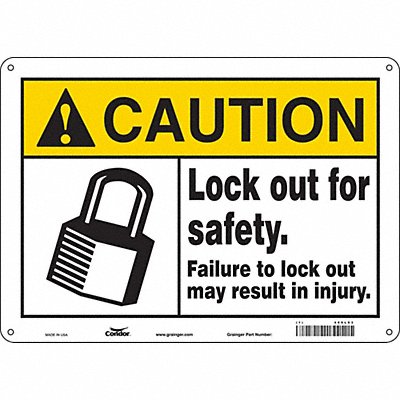K0107 Safety Sign 10 in x 14 in Aluminum