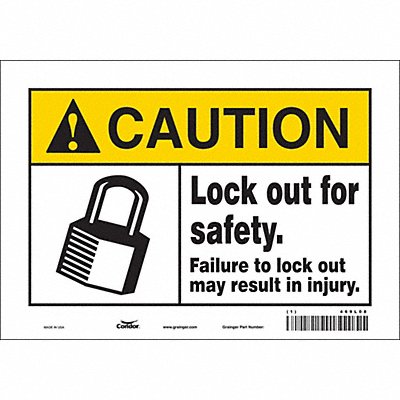 K0107 Safety Sign 7 in x 10 in Vinyl