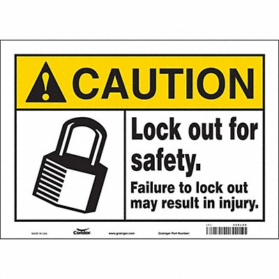 K0107 Safety Sign 10 in x 14 in Vinyl