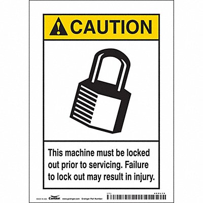 Safety Sign 7 inx5 in Vinyl