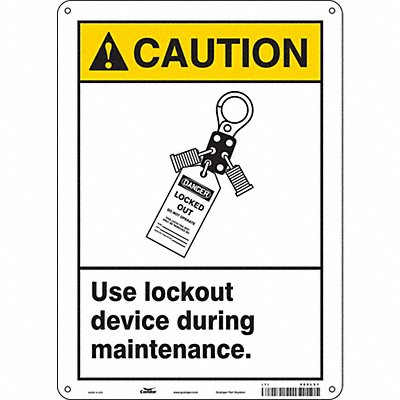 Safety Sign 14 in x 10 in Polyethylene