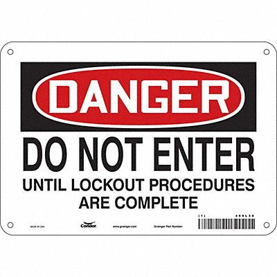 Safety Sign 7 in x 10 in Aluminum