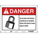 Safety Sign 10 inx14 in Polyethylene