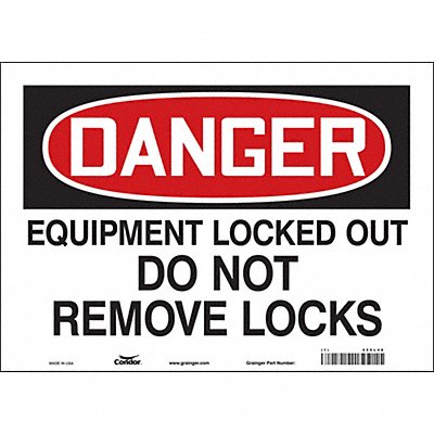 Safety Sign 10 in x 14 in Vinyl