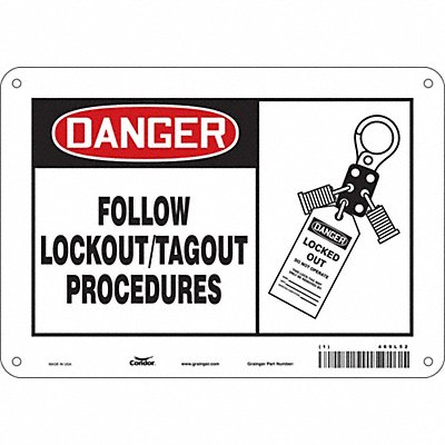 Safety Sign 7 inx10 in Polyethylene