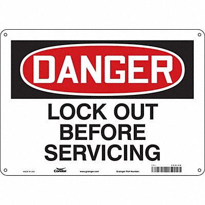 Safety Sign 10 inx14 in Aluminum