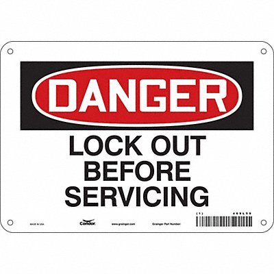 Safety Sign 7 inx10 in Polyethylene
