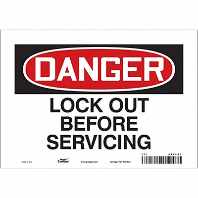 Safety Sign 7 inx10 in Vinyl