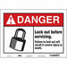 Safety Sign 10 in x 14 in Vinyl