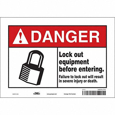 Safety Sign 7 in x 10 in Vinyl